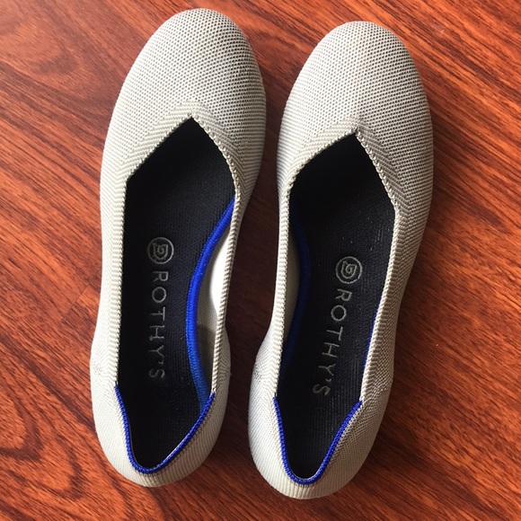 Rothy's | Shoes | Rothys Grey Flax Birdseye Rounded Toe Flat | Poshmark